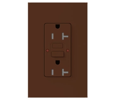 Sienna Lutron SCR-20-GFST-SI 20-Amp Tamper Resistant Self-Testing Receptacle Sienna Lutron SCR-20-GFST-SI 20-Amp Tamper Resistant Self-Testing Receptacle