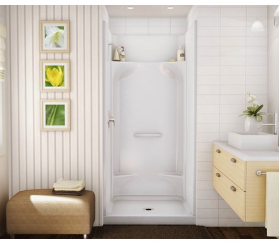 35 875 X 36 76 In Fibergl Center Drain Shower Stall White 35 875 X 36 76 In Fibergl Center Drain Shower Stall White Gelcoat