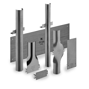 3 x 7 in. 16 Gauge Carbon Steel Striker Plate, Tube on 1 End ...