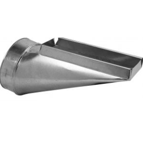 3 x 12 to 6 in. Plain x Flange Tab 26 gauge Galvanized Sheet Metal ...