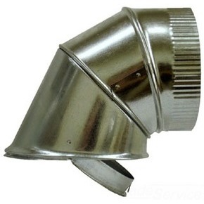 6 x 7 in. Crimp Galvanized Steel Long Gore Pivot Takeoff
